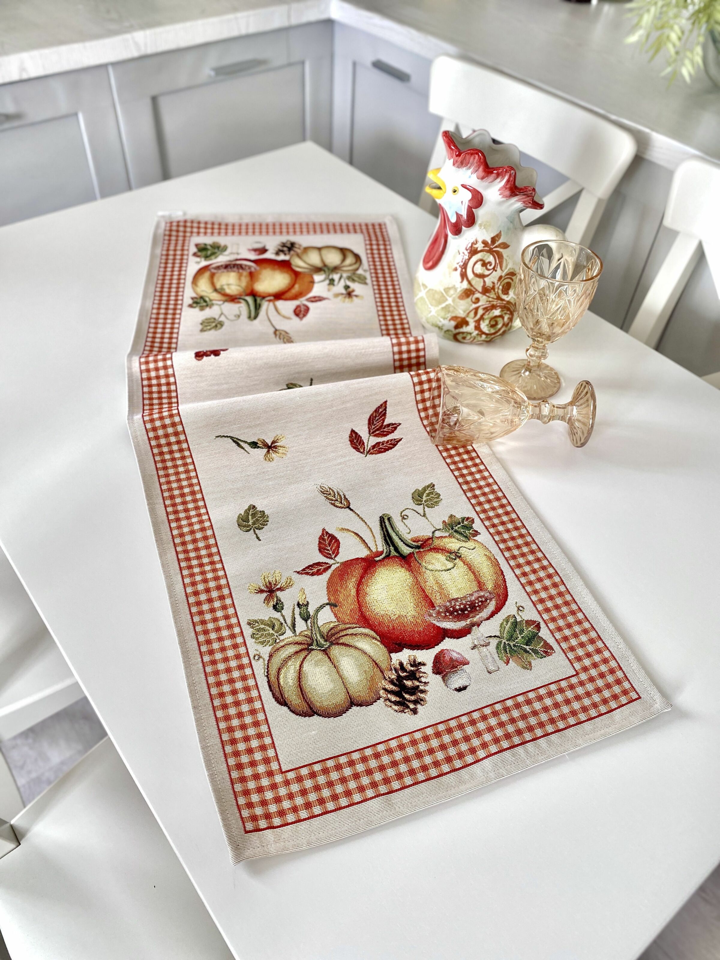 Доріжка гобеленова OCTUBRE Limaso, 45x140, 140, 45, Прямокутна, Осінній, Без люрексу, 60% поліестер, 24% бавовна, 16% акрил, Гобелен - фото 3