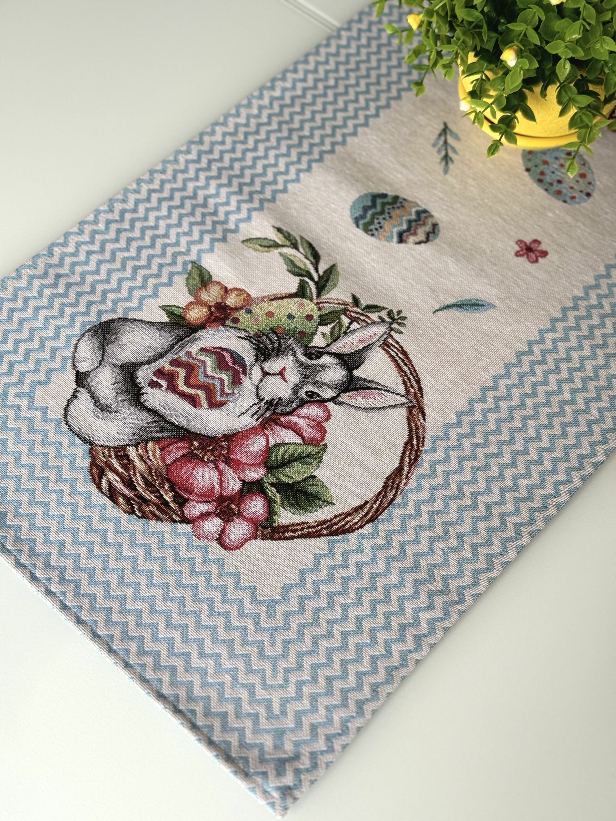 Доріжка гобеленова FLY Limaso, 45x150, 150, 45, Прямокутна, Великодній, Без люрексу, 40% поліестер, 60% бавовна, Гобелен - фото 5
