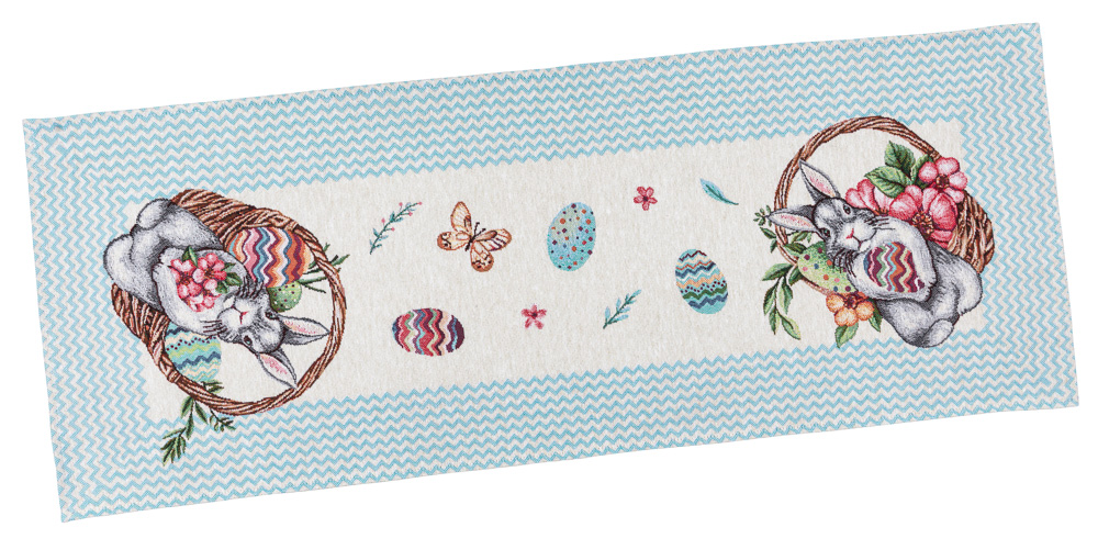 Доріжка гобеленова FLY Limaso, 45x150, 150, 45, Прямокутна, Великодній, Без люрексу, 40% поліестер, 60% бавовна, Гобелен - фото 2