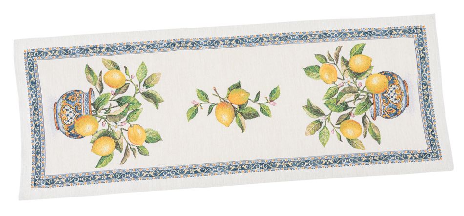 Доріжка гобеленова LIMA003 Limaso, 37x100, 100, 37, Прямокутна, Лимони, Без люрексу, 75% поліестер, 22% бавовна, 3% акрил, Гобелен - фото 2