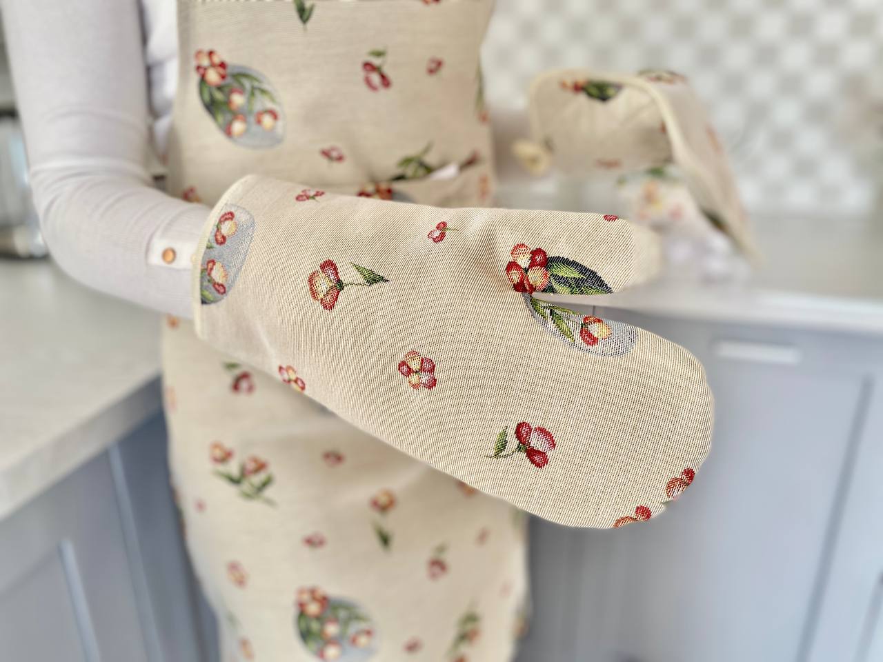 Рукавиця кухонна гобеленова EDEN655 Limaso, 17x30, Великодній, Без люрексу, 75% поліестер, 22% бавовна, 3% акрил, Гобелен - фото 5