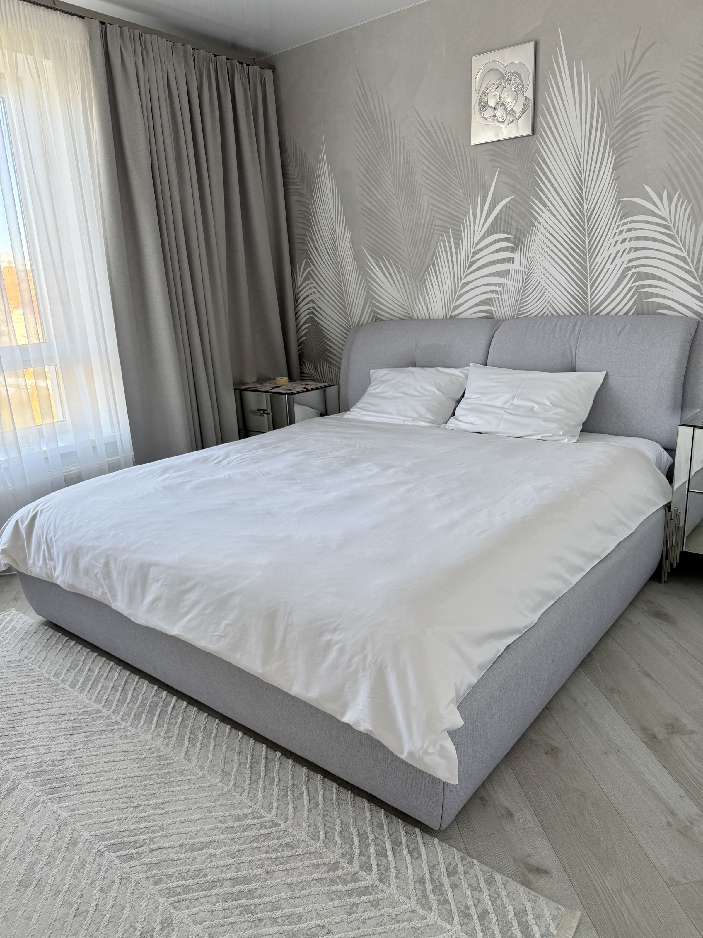 Постільний набір двоспальний SATIN WHITE-PN (200x220+3*50x70), Двоспальний, 220, 200, Прямокутна, Однотонний, 100% сатин, Сатин - фото 2