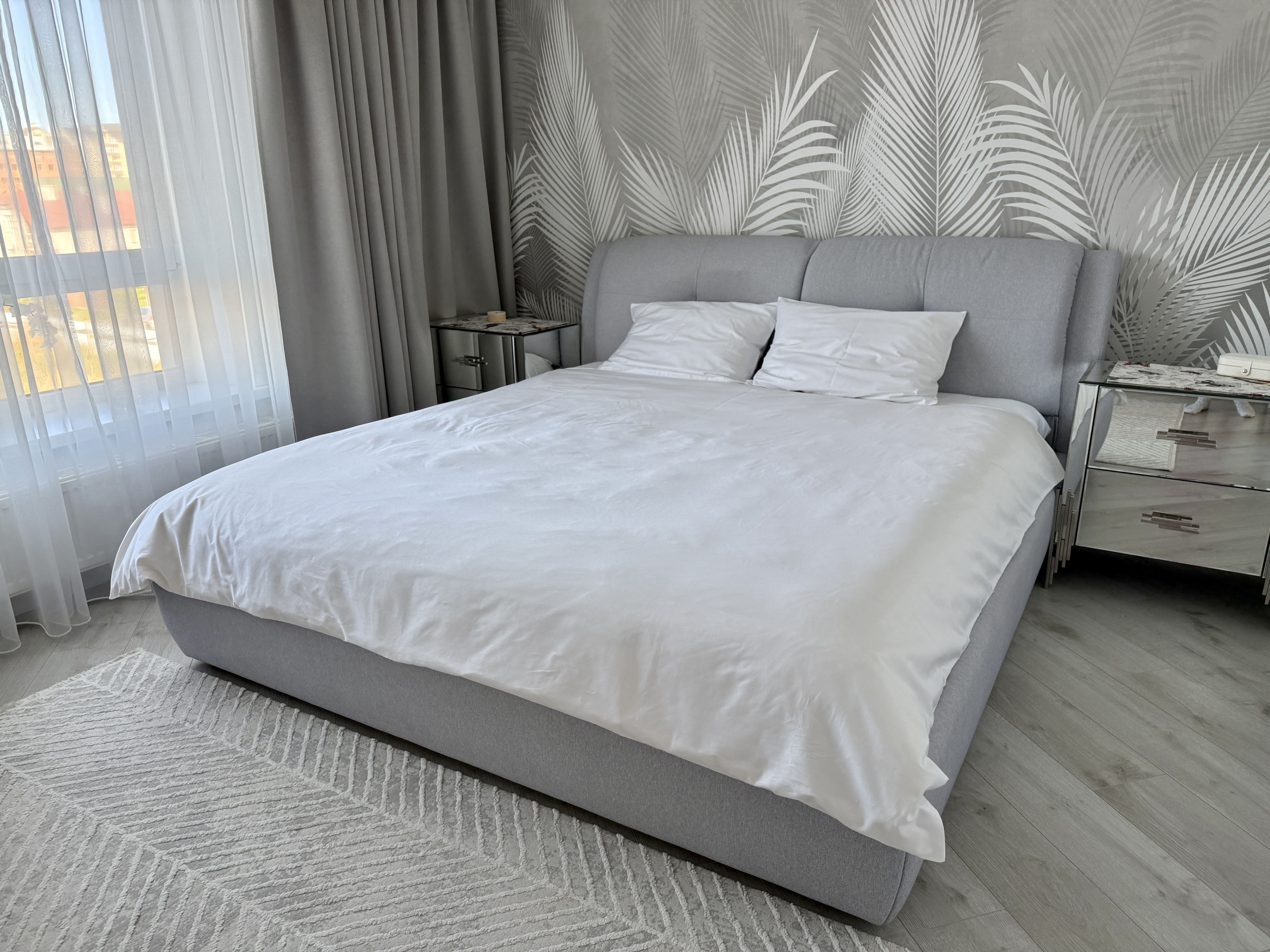 Постільний набір двоспальний SATIN WHITE-PN (200x220+3*50x70), Двоспальний, 220, 200, Прямокутна, Однотонний, 100% сатин, Сатин - фото 10