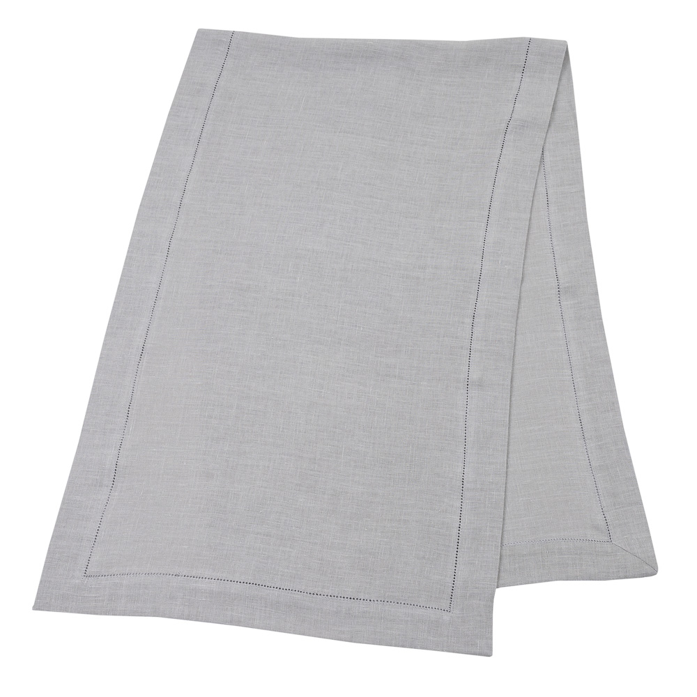 Доріжка лляна з мережкою NPL11, 45x140, Прямокутна, Однотонний, Вишивка, 100% льон