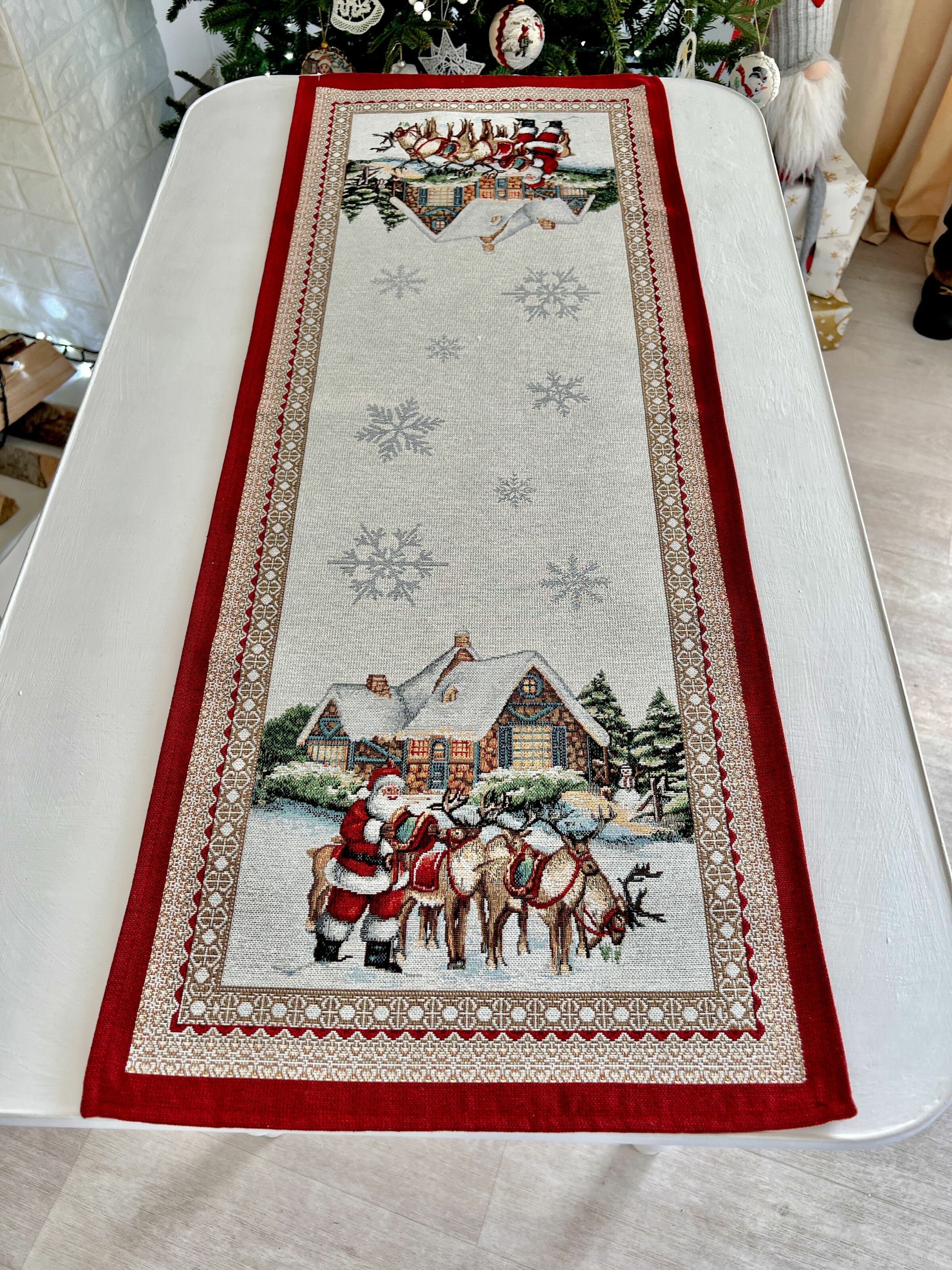 Доріжка гобеленова FROSTY Limaso, 40x160, 160, 40, Прямокутна, Новорічний, Срібний люрекс, 60% поліестер, 40% бавовна, Гобелен - фото 5