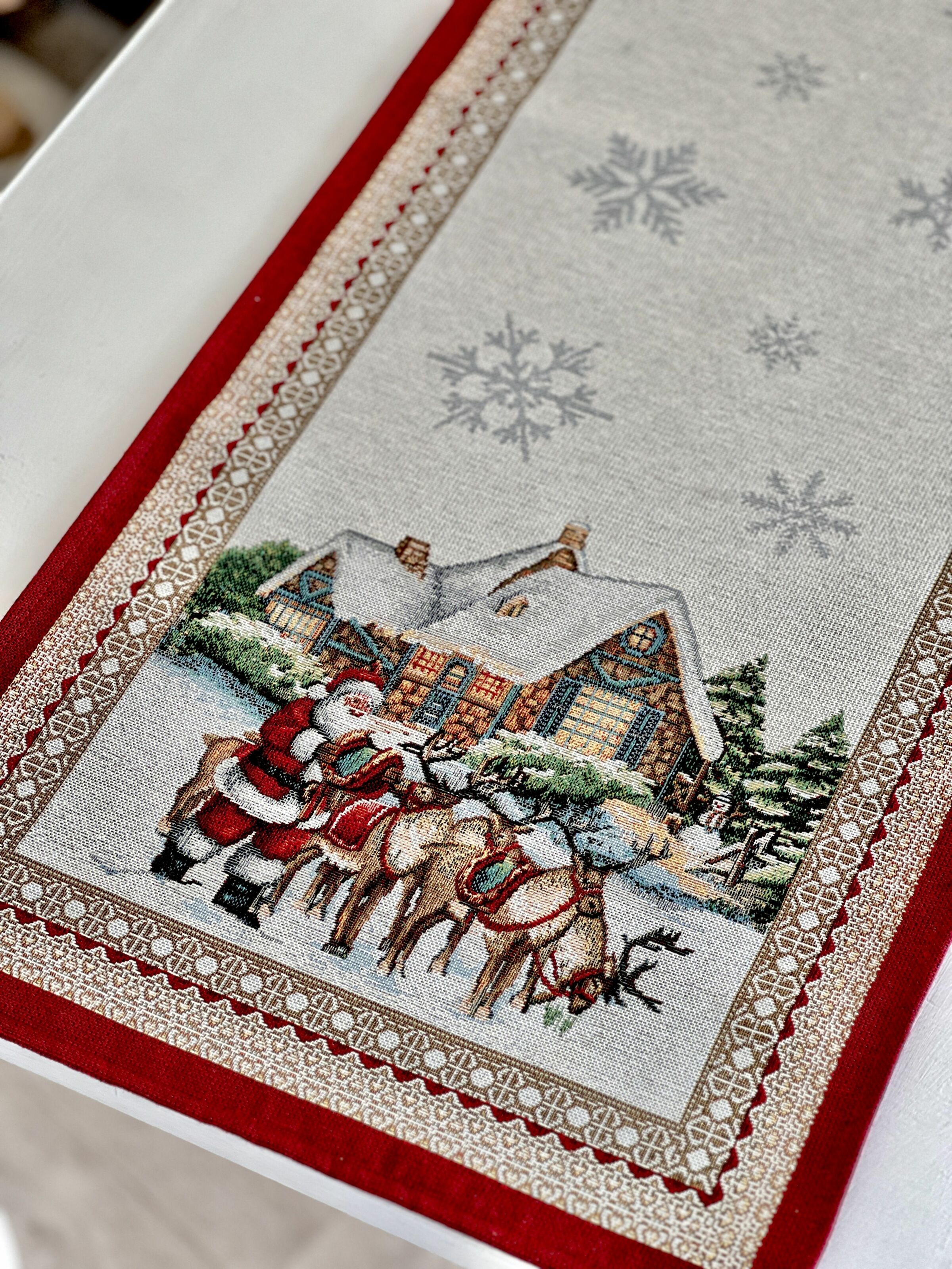Доріжка гобеленова FROSTY Limaso, 40x160, 160, 40, Прямокутна, Новорічний, Срібний люрекс, 60% поліестер, 40% бавовна, Гобелен - фото 4
