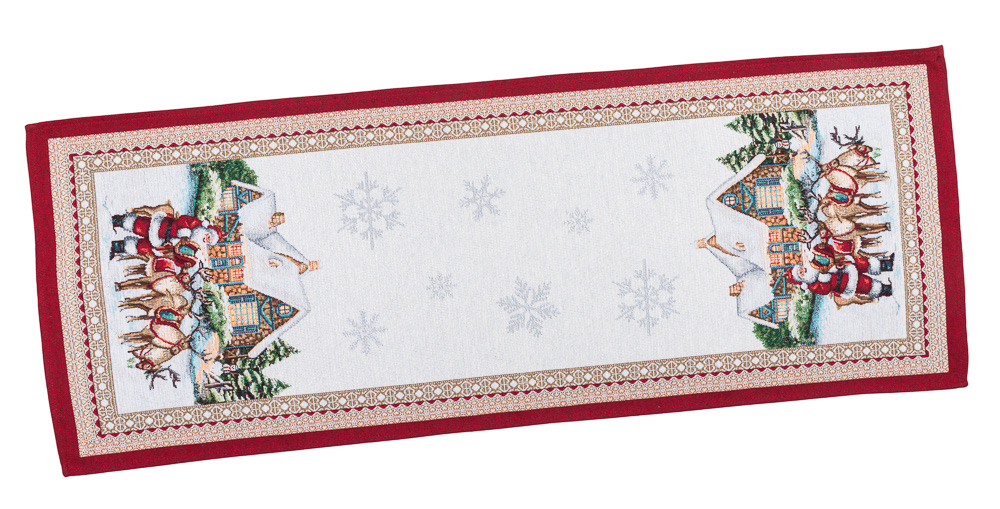 Доріжка гобеленова FROSTY Limaso, 40x160, 160, 40, Прямокутна, Новорічний, Срібний люрекс, 60% поліестер, 40% бавовна, Гобелен - фото 2