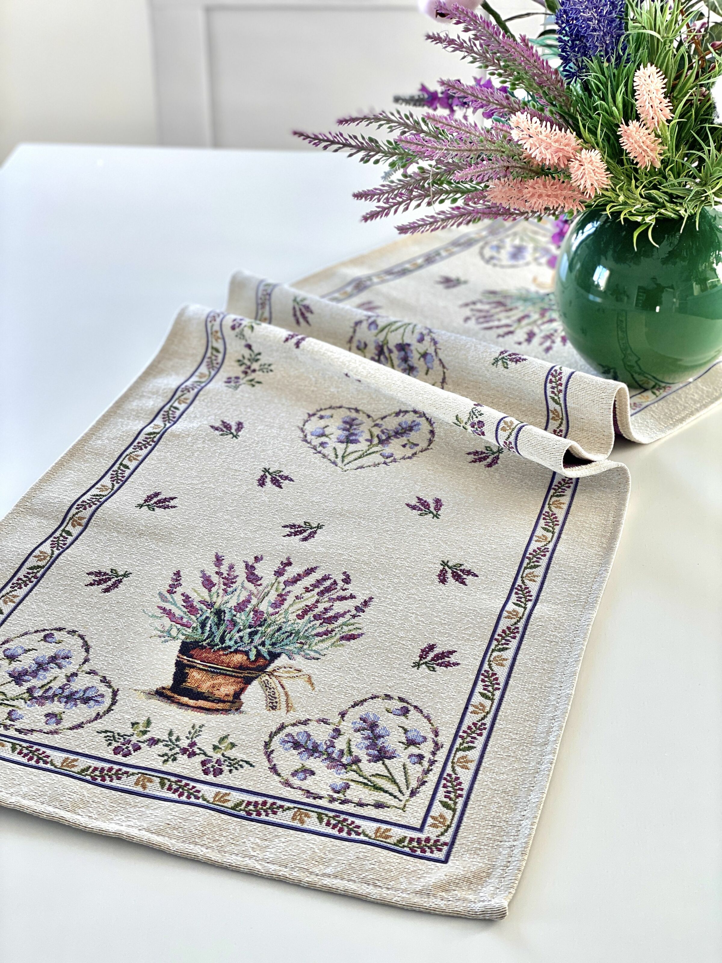 Доріжка гобеленова LILAC Limaso, 37x100, 100, 37, Прямокутна, Квітковий, Без люрексу, 75% поліестер, 22% бавовна, 3% акрил, Гобелен - фото 6